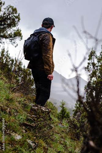 person in the forest