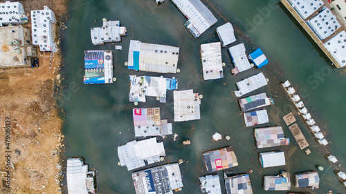 The Ghazeel River overflows in a camp for displaced Syrians in the Taanayel area photo