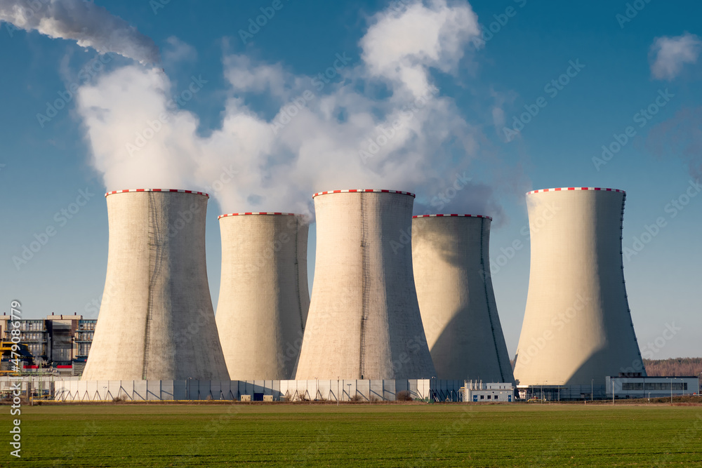 coal fired power station and Combined cycle power plant  Pocerady, Czech republic.