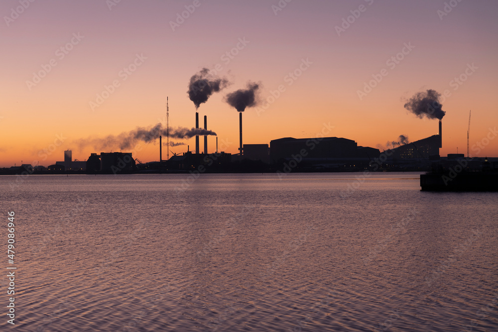 Naklejka premium Beautyful and frosty sunrise - Copenhagen 
