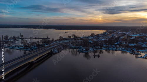 sunset over the river © Karol.Rydz