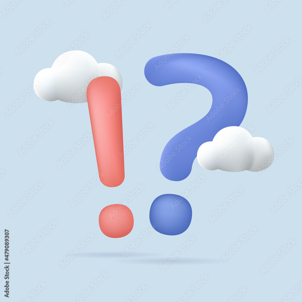 3d Realistic yellow question mark vector Illustration. Exclamations and  Question Marks. FAQ concept. Online Support center. Ask Questions and  receive Answers. Online Support center. Frequently Asked Stock Vector |  Adobe Stock