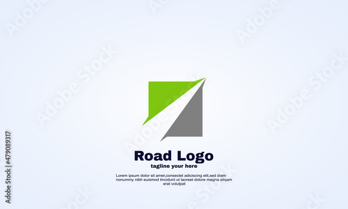stock abstract idea road link logo design template