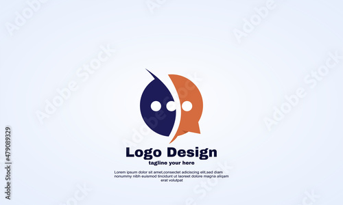 stock vector Creative chat logo design inspiration