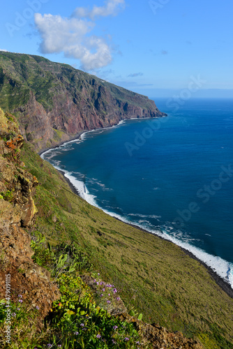 The coast of Madeira, Portugal. Ponta do Pargo.