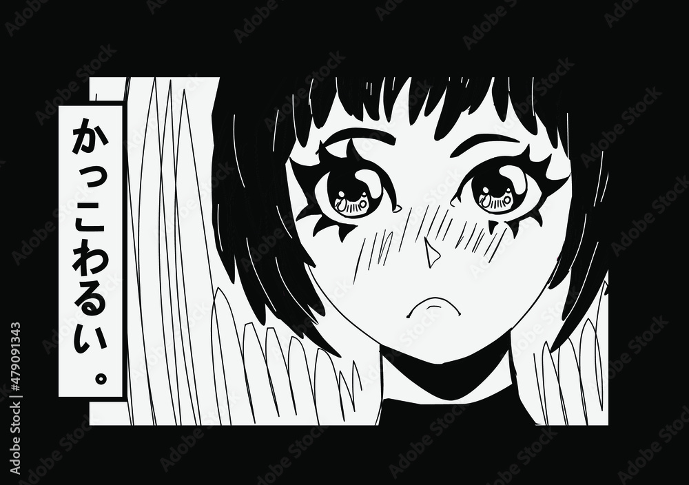 𝙸𝚌𝚘𝚗  Gothic anime girl, Anime monochrome, Anime
