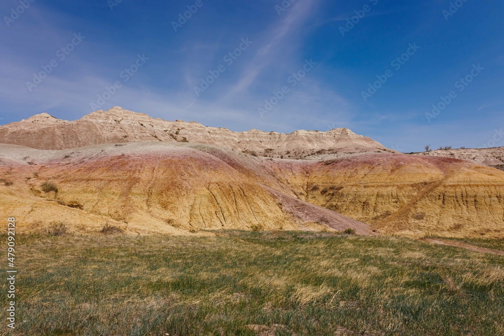 Badlands colored hills