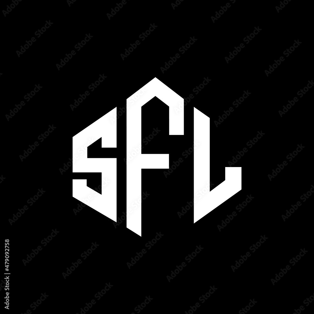 SFL letter logo design with polygon shape. SFL polygon and cube shape logo design. SFL hexagon vector logo template white and black colors. SFL monogram, business and real estate logo. SFL letter logo design with polygon shape. SFL polygon and cube shape logo design. SFL hexagon vector logo template white and black colors. SFL monogram, business and real estate logo.