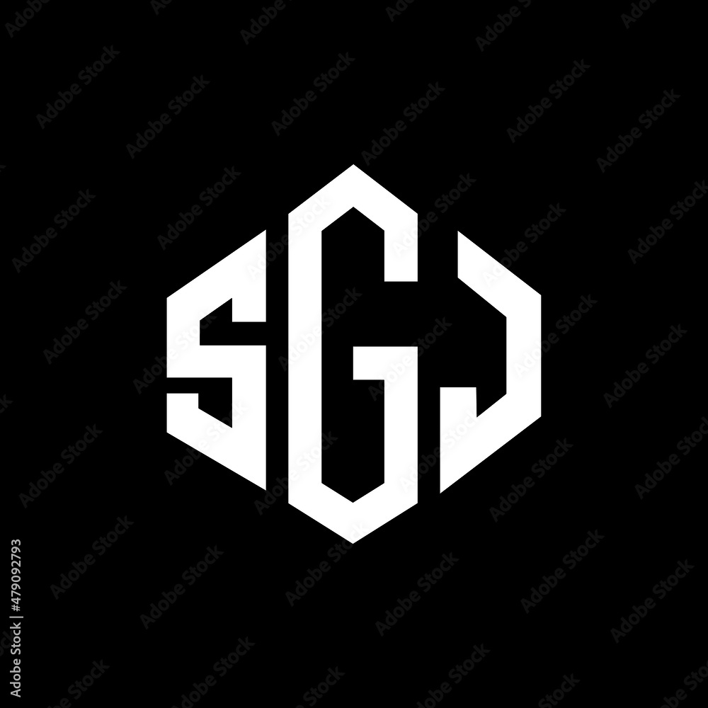 SGJ letter logo design with polygon shape. SGJ polygon and cube shape logo design. SGJ hexagon vector logo template white and black colors. SGJ monogram, business and real estate logo. SGJ letter logo design with polygon shape. SGJ polygon and cube shape logo design. SGJ hexagon vector logo template white and black colors. SGJ monogram, business and real estate logo.