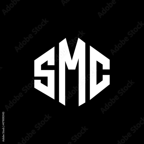 Quadro su tela SMC letter logo design with polygon shape