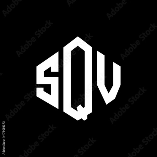 Free Download SQV letter logo design with polygon shape. SQV polygon and cube shape logo design. SQV hexagon vector logo template white and black colors. SQV monogram, business and real estate logo. - GFXLoad