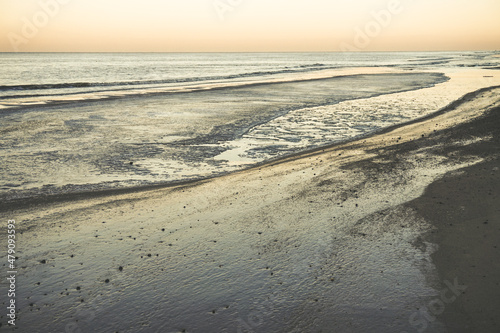 Beach at sunset  Baltic Sea  Poland