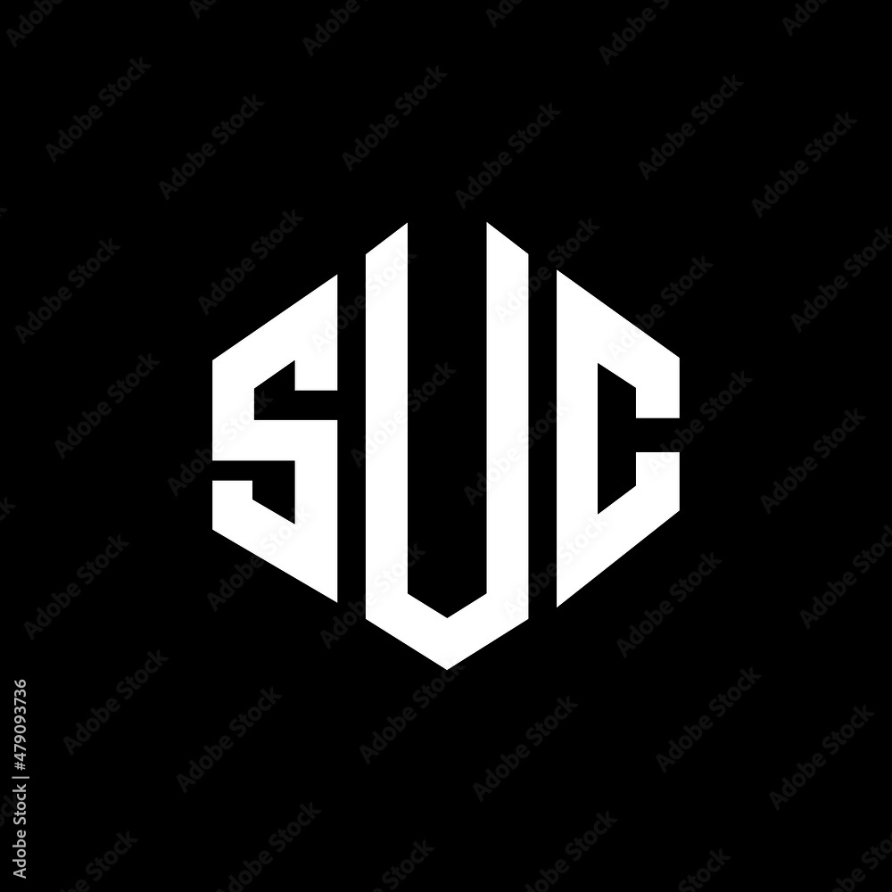 SUC letter logo design with polygon shape. SUC polygon and cube shape logo design. SUC hexagon vector logo template white and black colors. SUC monogram, business and real estate logo. SUC letter logo design with polygon shape. SUC polygon and cube shape logo design. SUC hexagon vector logo template white and black colors. SUC monogram, business and real estate logo.