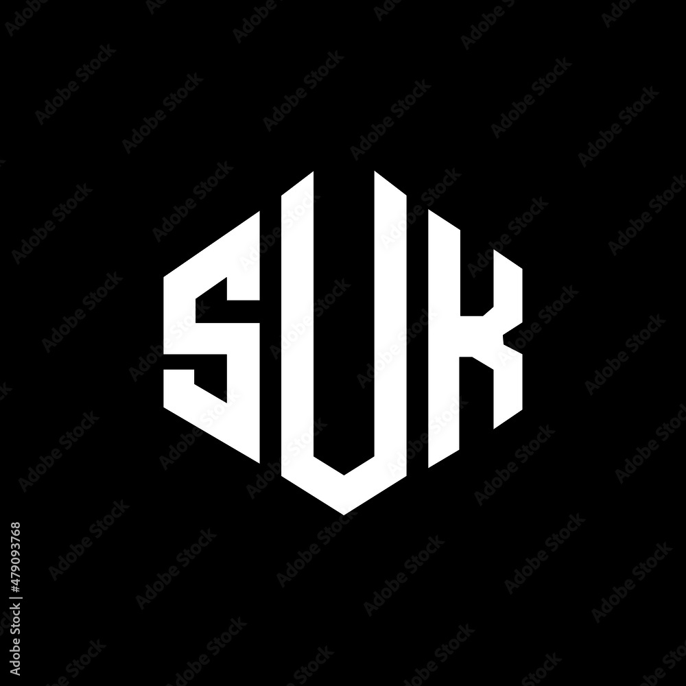 SUK letter logo design with polygon shape. SUK polygon and cube shape logo design. SUK hexagon vector logo template white and black colors. SUK monogram, business and real estate logo. SUK letter logo design with polygon shape. SUK polygon and cube shape logo design. SUK hexagon vector logo template white and black colors. SUK monogram, business and real estate logo.