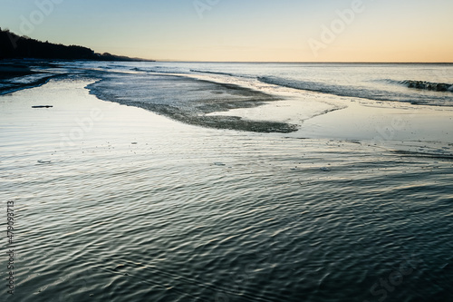 Beach at sunset  Baltic Sea  Poland