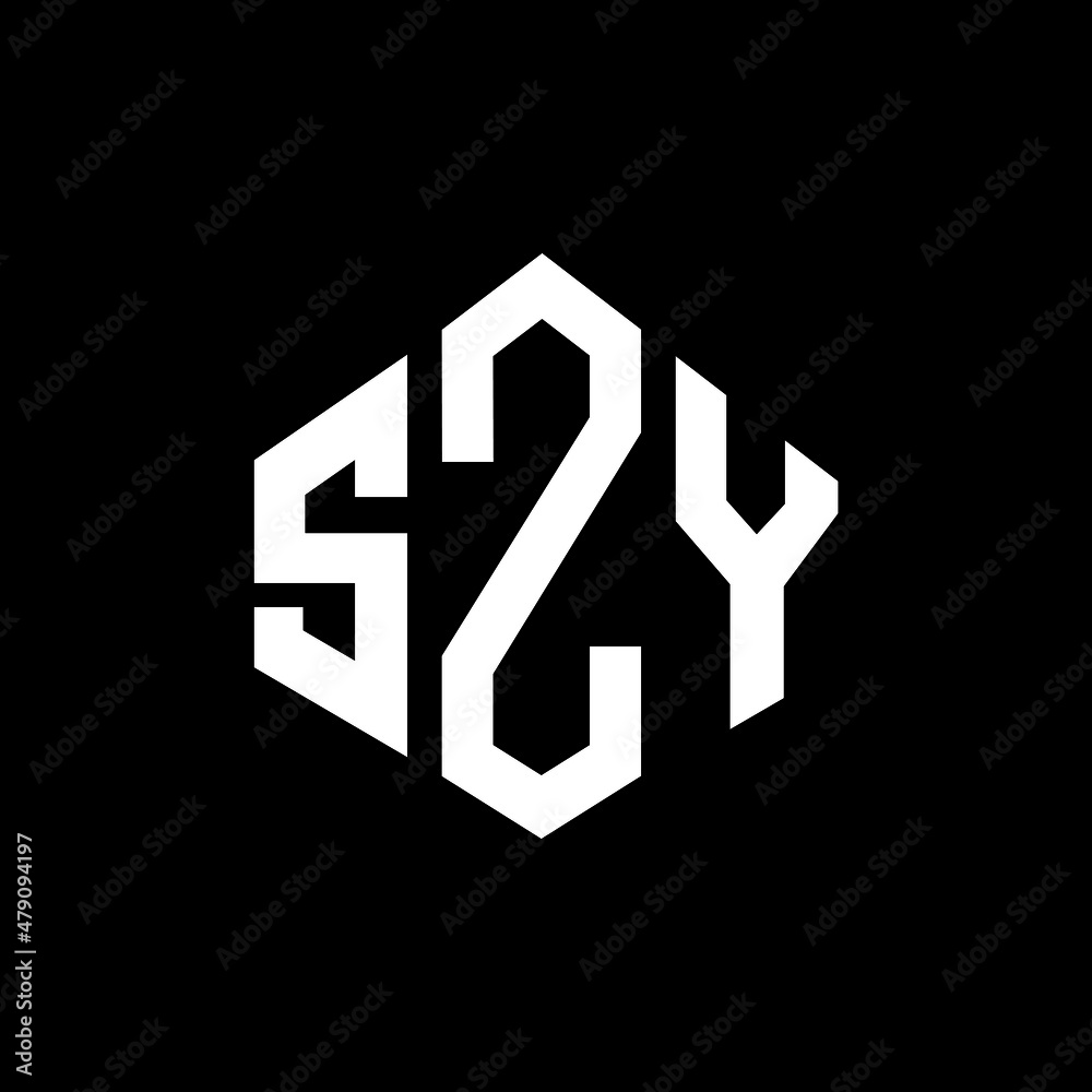 SZY letter logo design with polygon shape. SZY polygon and cube shape logo design. SZY hexagon vector logo template white and black colors. SZY monogram, business and real estate logo. SZY letter logo design with polygon shape. SZY polygon and cube shape logo design. SZY hexagon vector logo template white and black colors. SZY monogram, business and real estate logo.