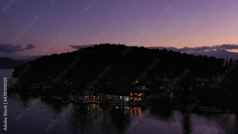 Aerial view of Ioannina city in Greece, Aslan Pasha Tzami, the lake with the island of Kyra Frosini or nissaki. Aerial view of Ioannina city in Greece, Aslan Pasha Tzami, the lake with the island of Kyra Frosini or nissaki.