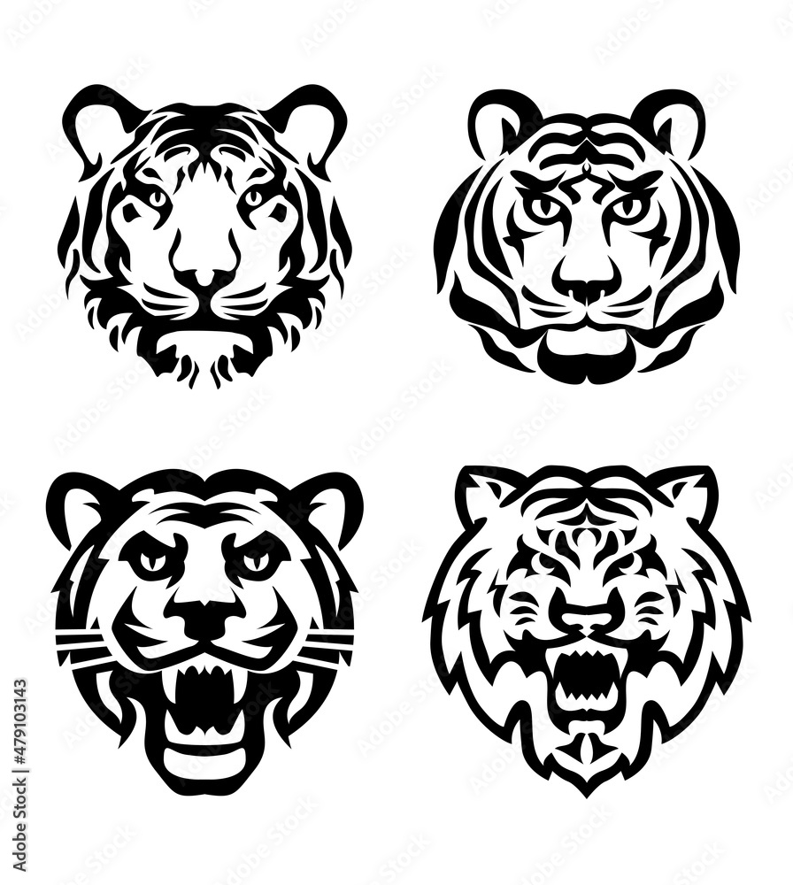 Tiger head, vector Illustration Tiger head, vector Illustration
