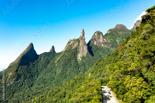 Exotic Mountains. Wonderful Mountains. Mountain of the Finger of God, the city of Teresopolis, State of Rio de Janeiro, Brazil, South America. 