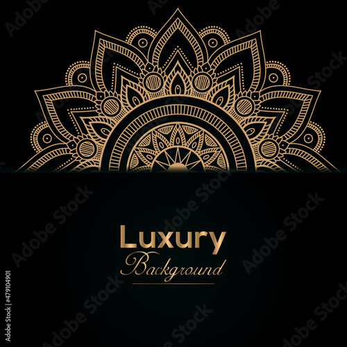 luxury decorative gold mandala art. ornamental background design