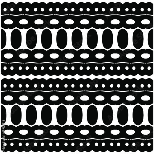  Seamless pattern.Abstract Geometric Pattern generative computational art illustration.Black and white pattern for wallpapers and backgrounds. 