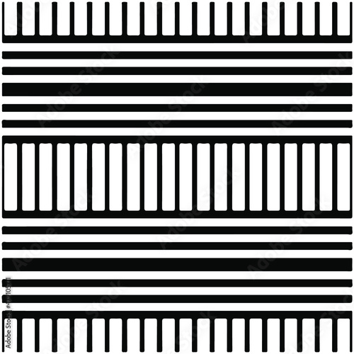 Seamless ethnic pattern.Abstract Geometric Pattern generative computational art illustration.Black and  white pattern for wallpapers and backgrounds. 