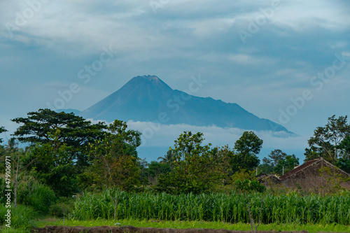 Merapi volcano looks very dashing from a distance
