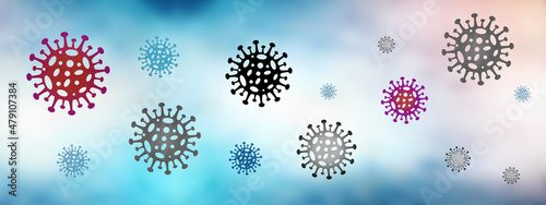 Omicron variant alert covid-19 virus. Danger sign. Stop covid-19. Coronavirus alerts and warnings.