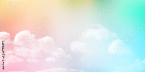 Schilderij op canvas 空　雲　風景　背景