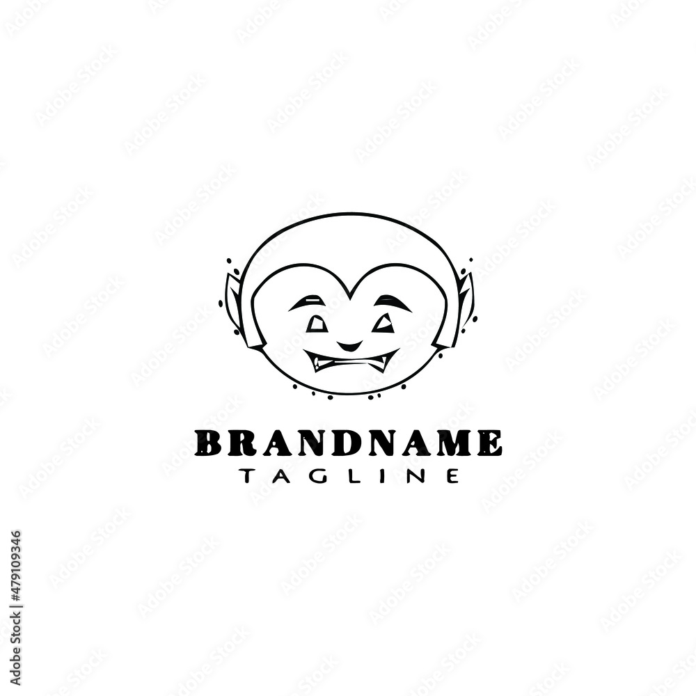 dracula logo cartoon template icon design black isolated vector illustration dracula logo cartoon template icon design black isolated vector illustration