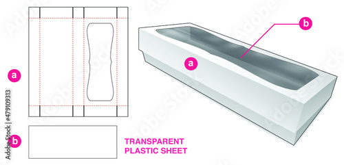 packaging box die cut template