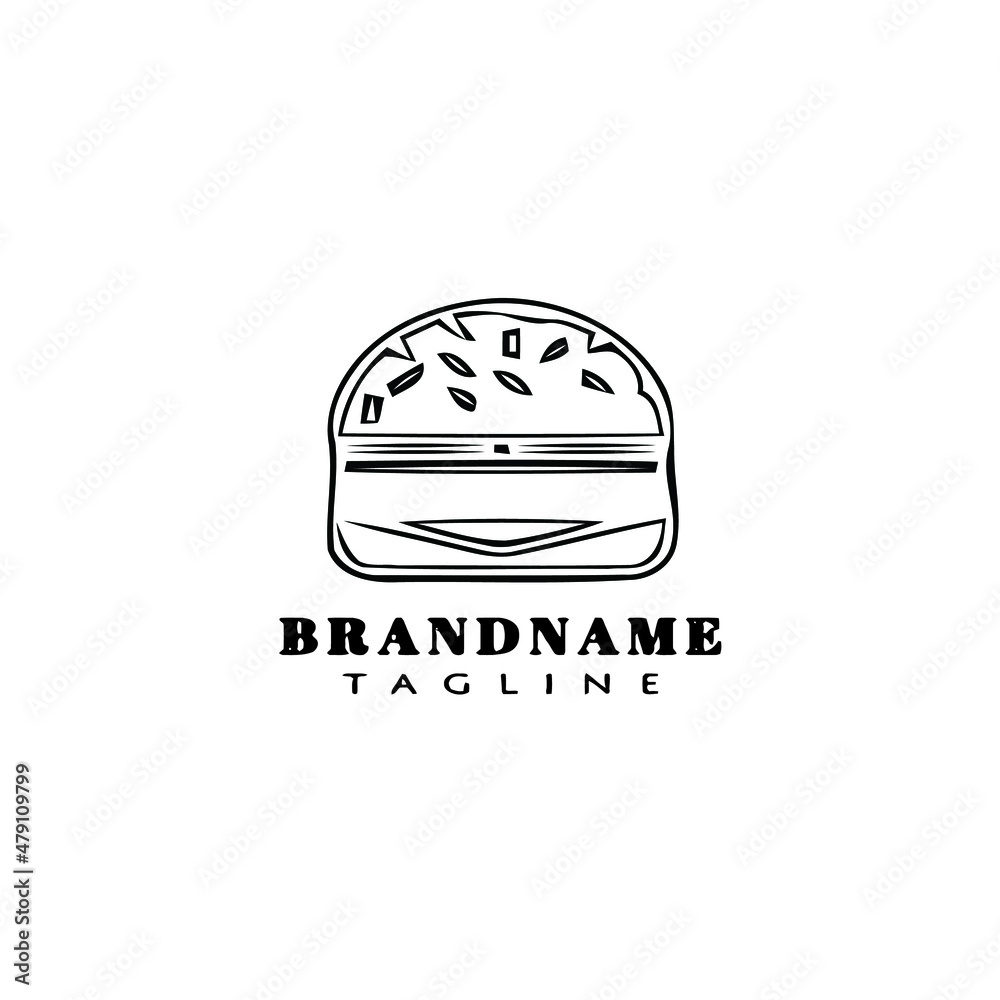 Fototapeta premium burger logo template icon design vector illustration