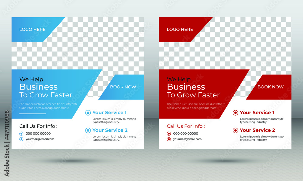 modern design template for infographics. Fashion minimal business media post template set Premium Epi.
