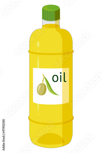 Bottle olive oil on white background. Natural organic nutrition. Healthy organic vegan food. Fresh healthy food.