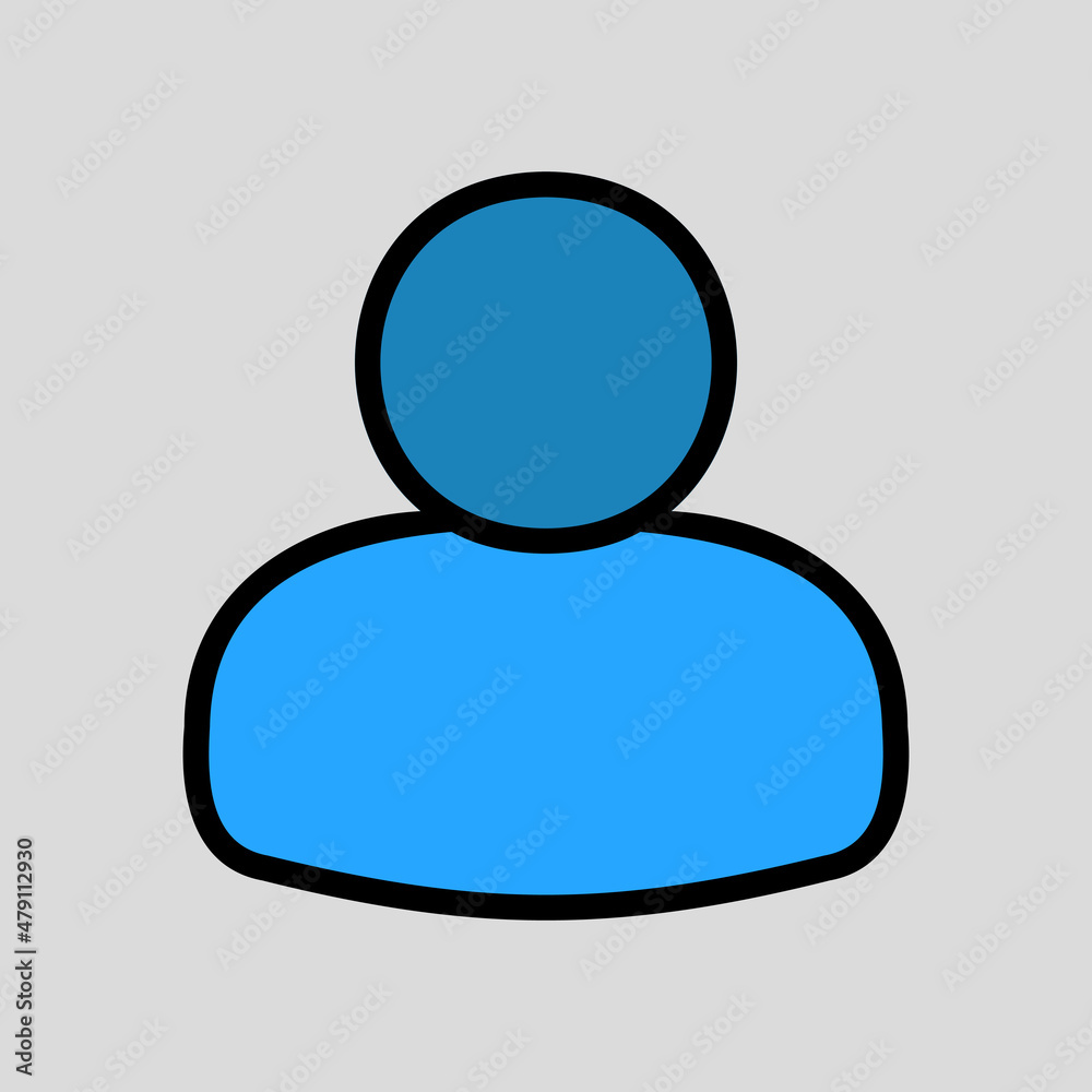 User icon in filled line style about social media, use for website mobile app presentation User icon in filled line style about social media, use for website mobile app presentation
