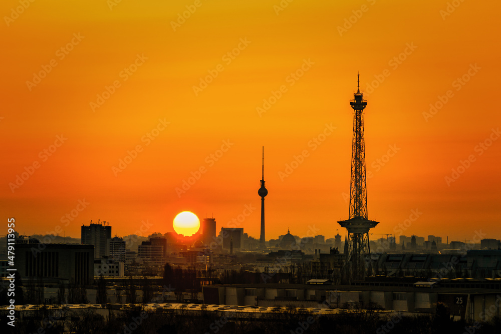 Berlin Sonnenaufgang fernsehturm funkturm