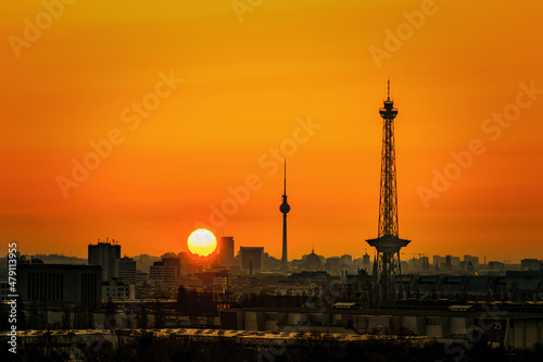 Berlin Sonnenaufgang fernsehturm funkturm