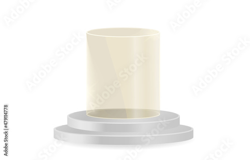 Display for cosmetic fashion product Empty showcase for product presentation Abstract