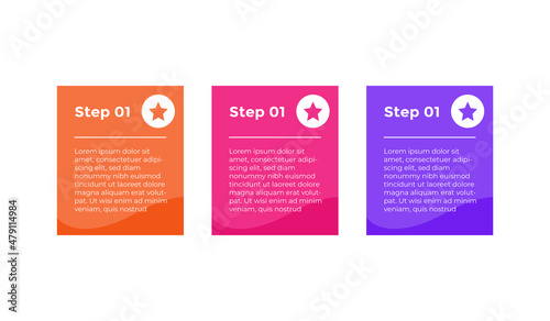 3 options or steps workflow. Can be used for processes, presentations, layout, banner, infographic, vector illustration. Flat Infographic design template with icons and text