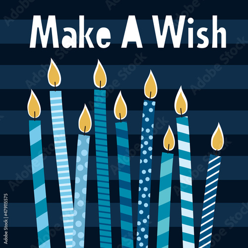 birthday card with candles