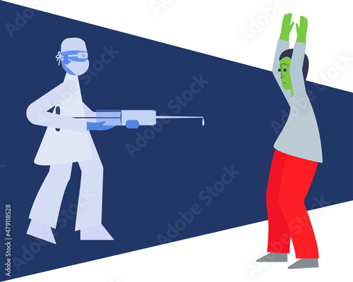 The epidemic continues concept Vector illustration