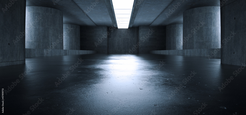 Advanced background High end scenario concrete wall 3D rendering booth Exhibition hall Dark technology Advanced background High end scenario concrete wall 3D rendering booth Exhibition hall Dark technology