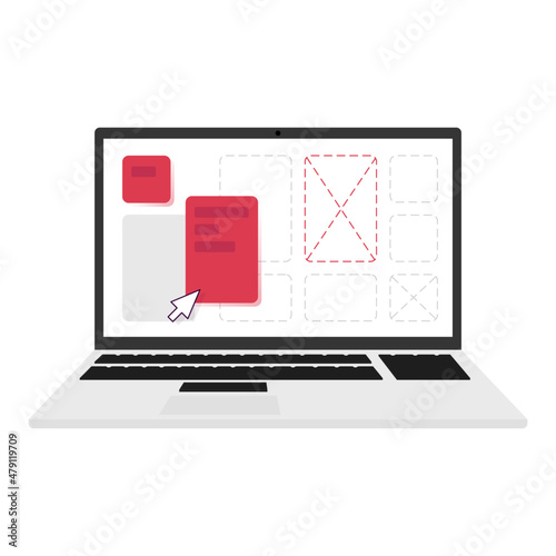 No-Code platform application on Mac laptop