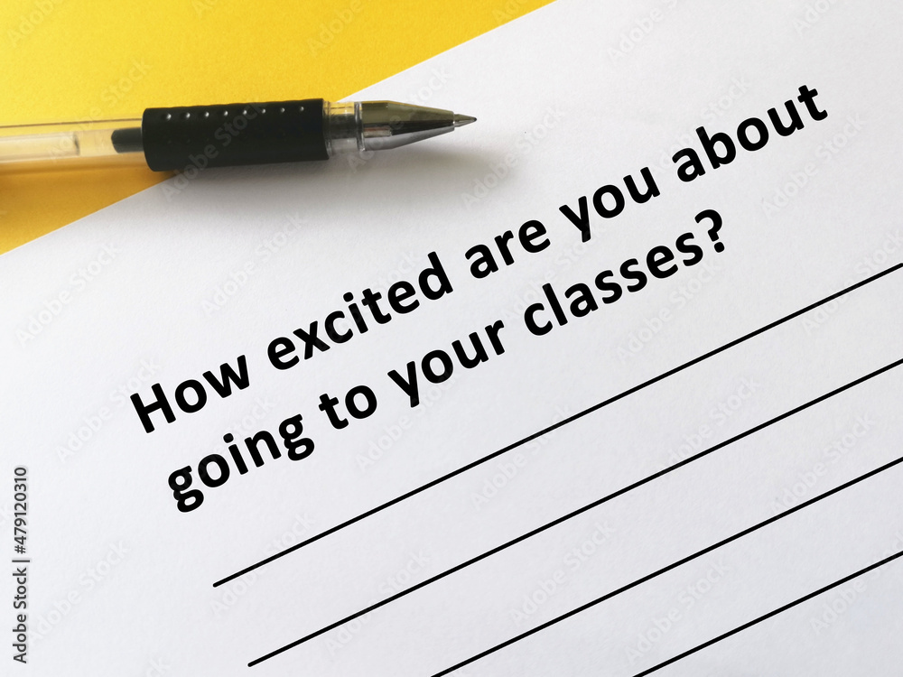 Obraz premium Questionnaire about online learning
