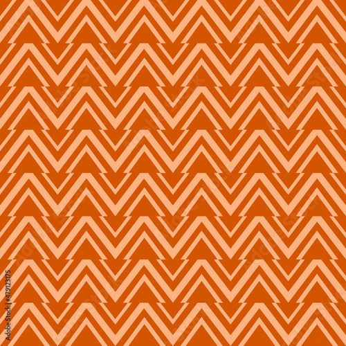 Seamless vector geometric  on orange background for pattern