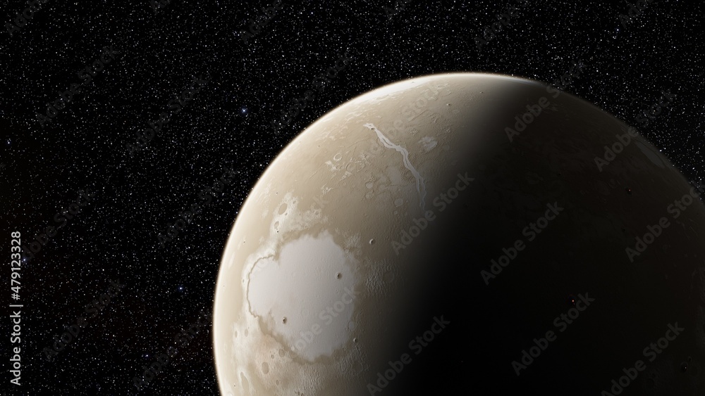 planet suitable for colonization, earth-like planet in far space, planets background 3d render	