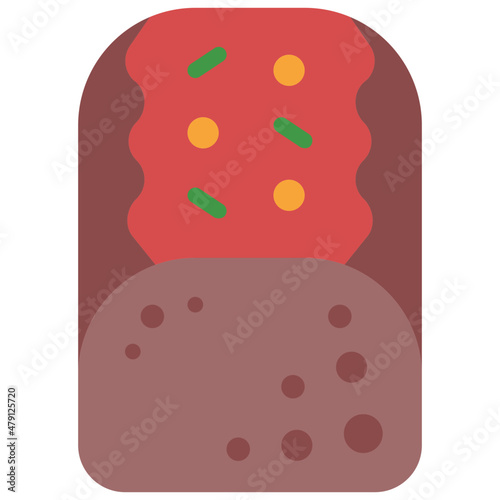 meatloaf flat icon
