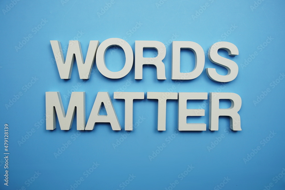Word Matter alphabet letters on blue background