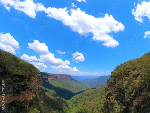 landscape Mountain with blue sky and clouds