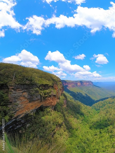 landscape Mountain with blue sky and clouds